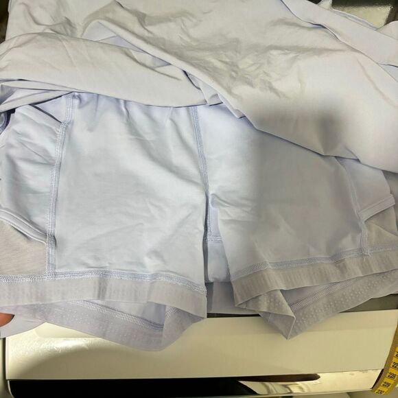 Lululemon Court Rival HR High Rise Skirt 6 Pastel Blue Elastic Waist Pull On - Picture 7 of 9